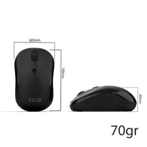 En ucuz INCA IWM-289T Kablosuz siyah Ergonomic Design Şarjlı Mouse